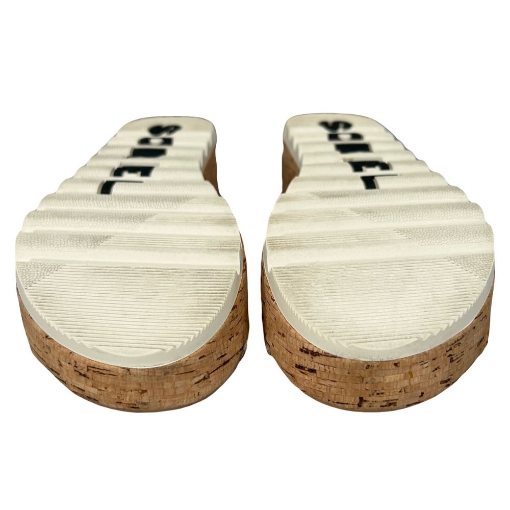 Sorel Cameron Wedge Chalk White Cork Wedge Mule Sandal Size 8.5 - Picture 10 of 11
